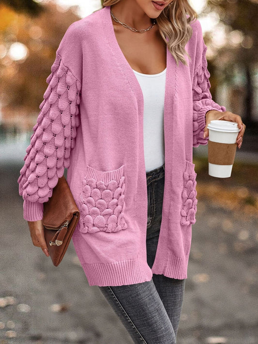 Textured Pocket Knit Cardigan