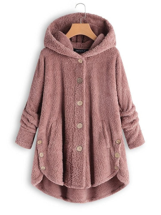 Fall Textured Hooded Coat