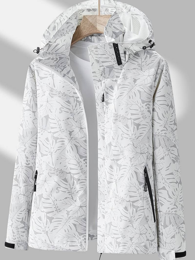 Patterned Hooded Jacket For Fall