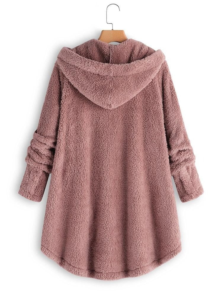 Fall Textured Hooded Coat