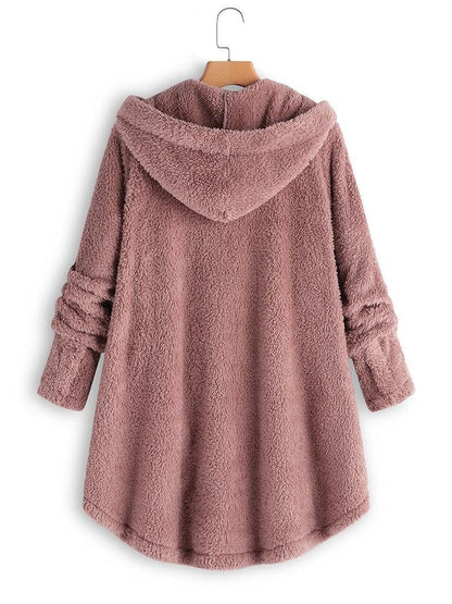 Fall Textured Hooded Coat
