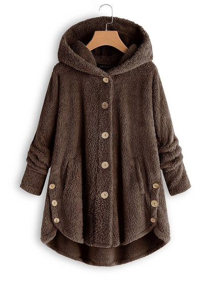 Fall Textured Hooded Coat