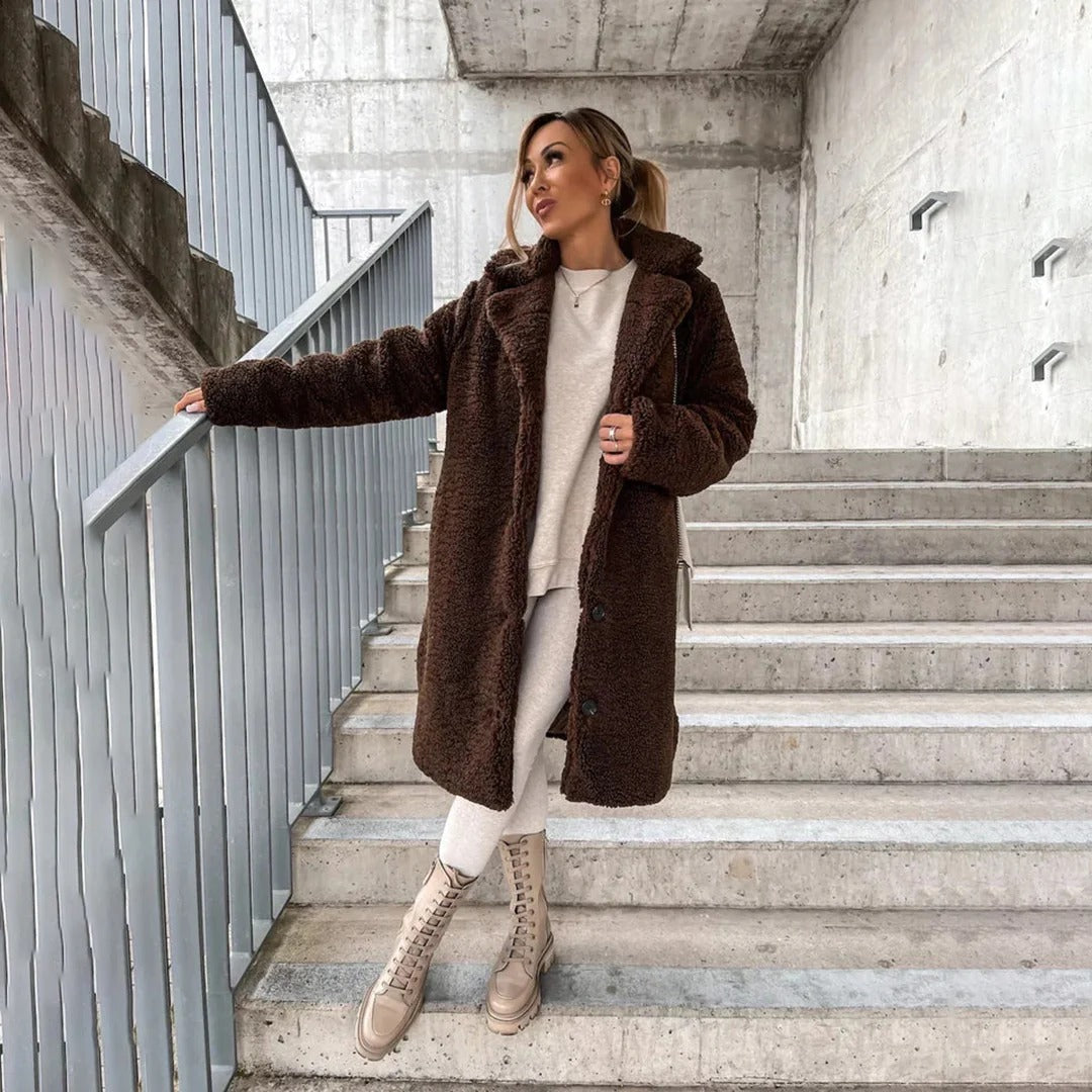 Fall Long Teddy Coat