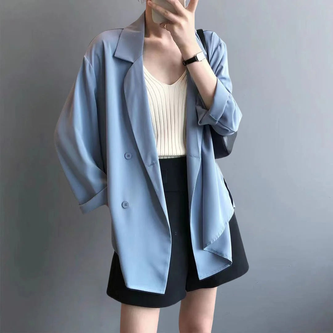 Relaxed Double-Breasted Blazer