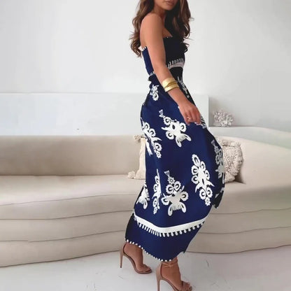 Strapless Embroidered Jumpsuit