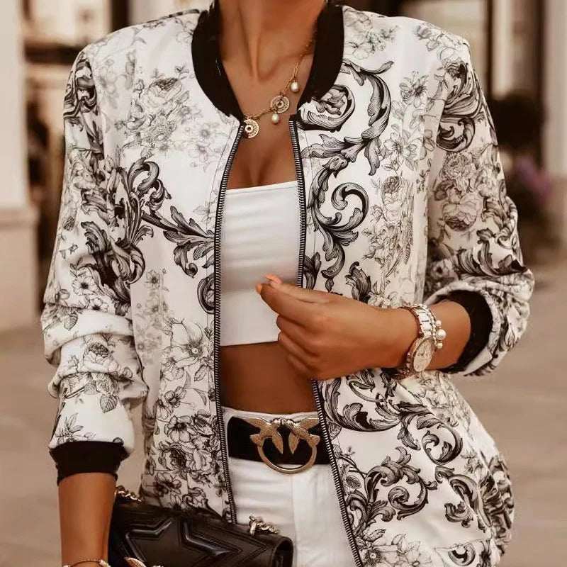 Fall Botanical Print Jacket