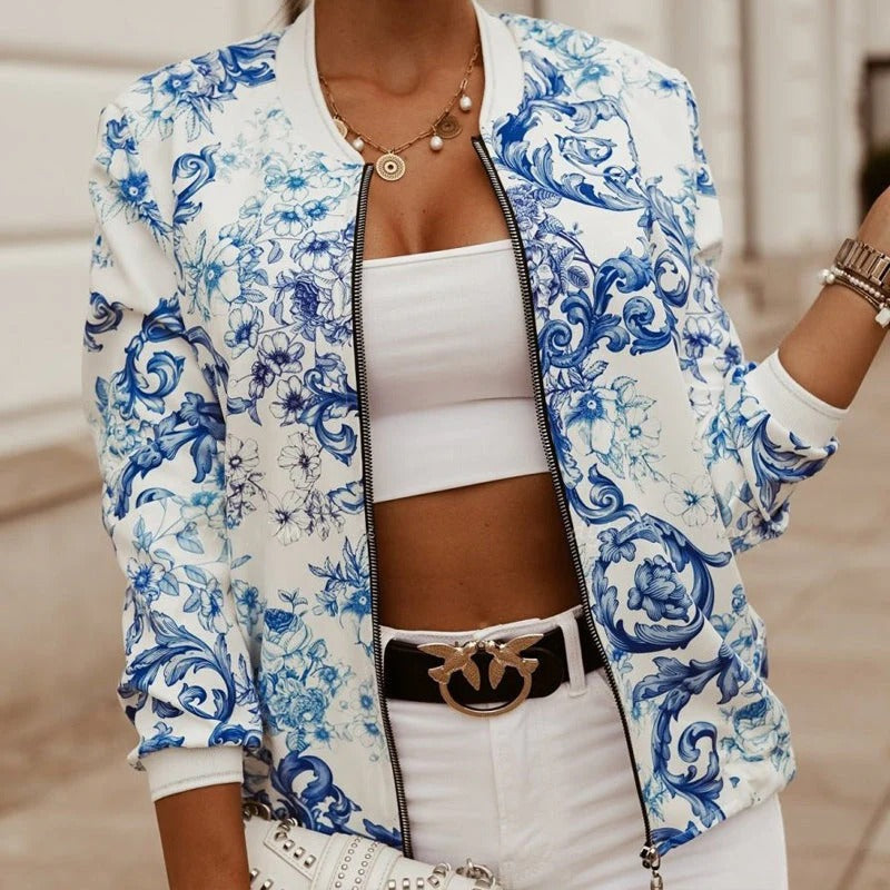 Fall Botanical Print Jacket