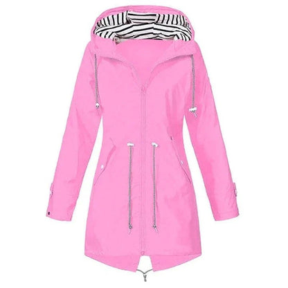 Striped-Lined Hooded Parka