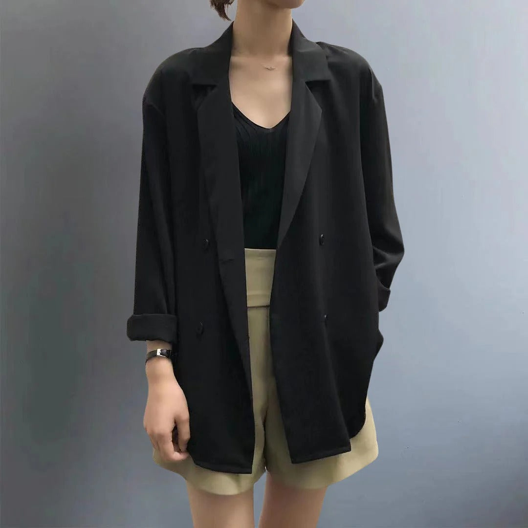 Relaxed Double-Breasted Blazer