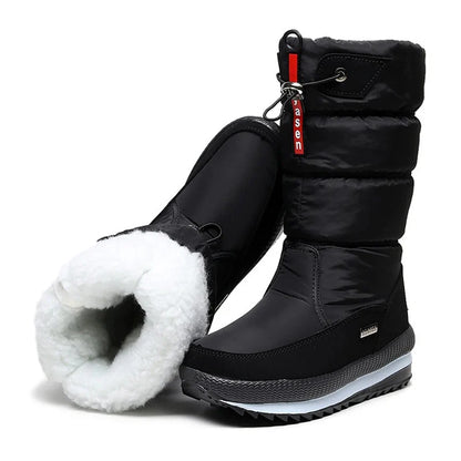 Mid-Calf Boots With Quilted Upper