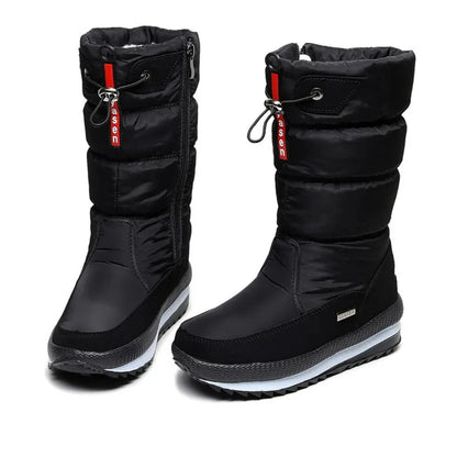 Mid-Calf Boots With Quilted Upper