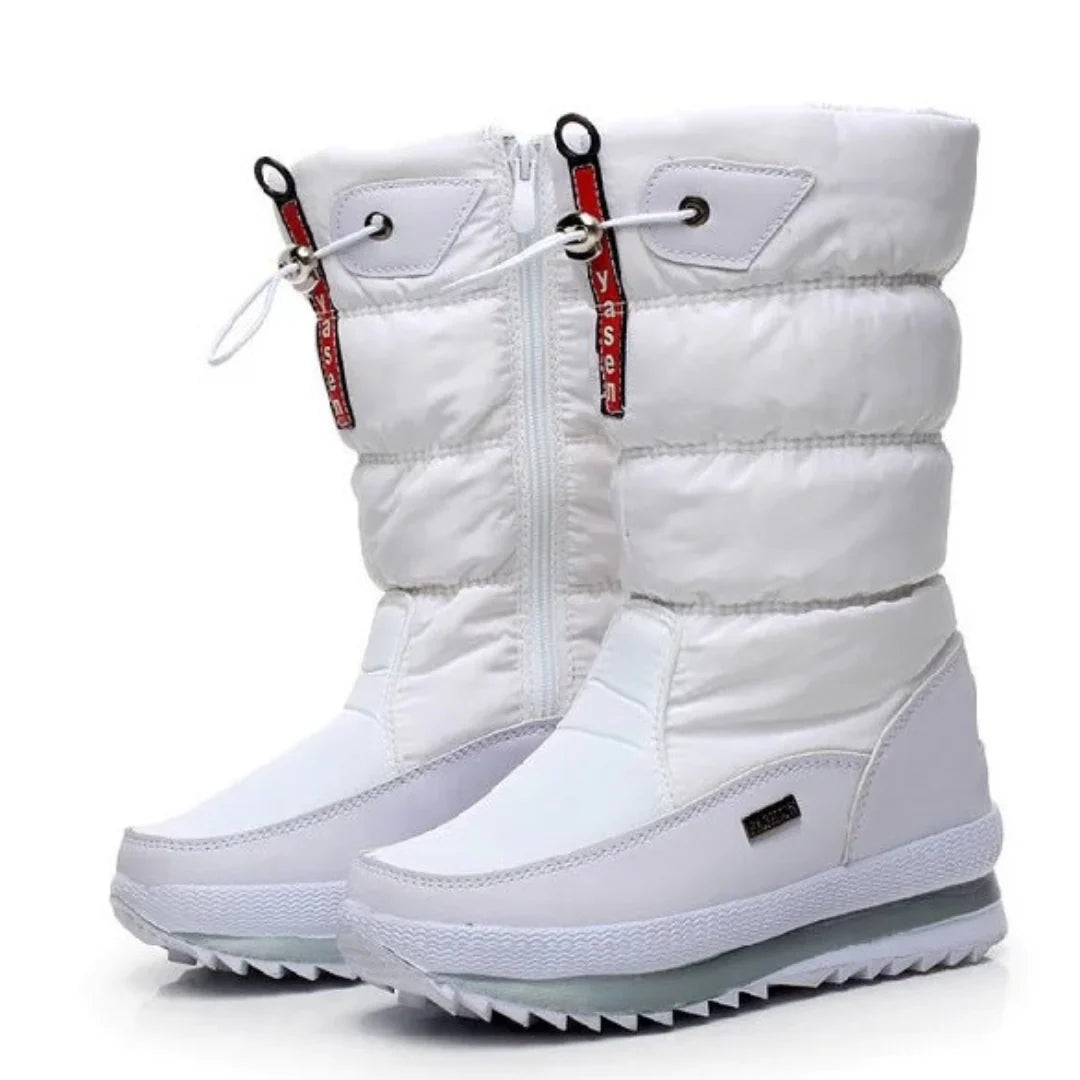 Mid-Calf Boots With Quilted Upper
