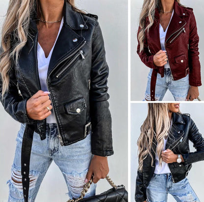 Faux Leather Moto Jacket