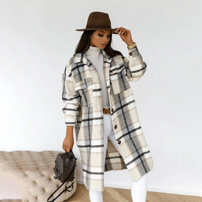 Plaid Longline Fall Shacket