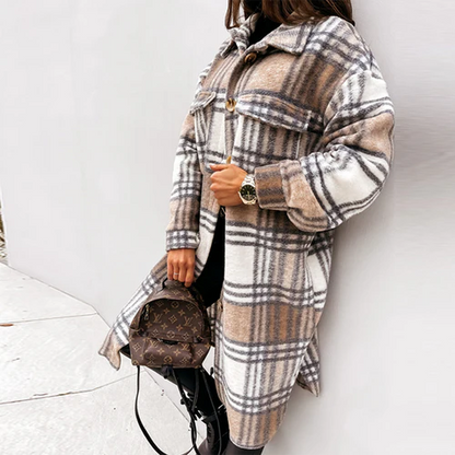 Plaid Longline Fall Shacket