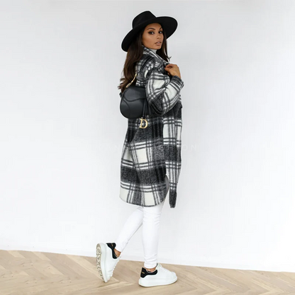 Plaid Longline Fall Shacket