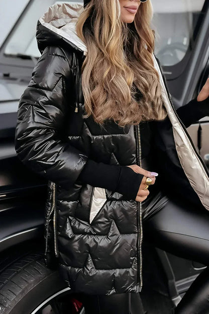 Quilted Hooded Puffer Coat