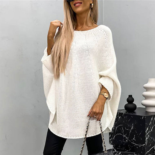Batwing Sleeve Knit Pullover