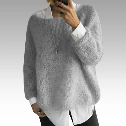Oversized Knit Sweater For Fall Layering