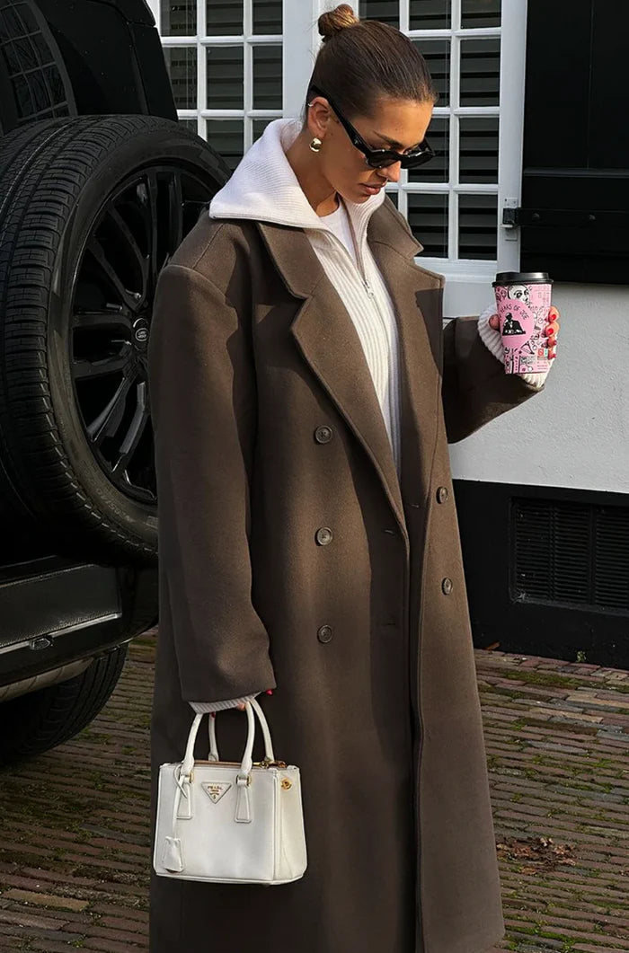 Wool Blend Long Coat