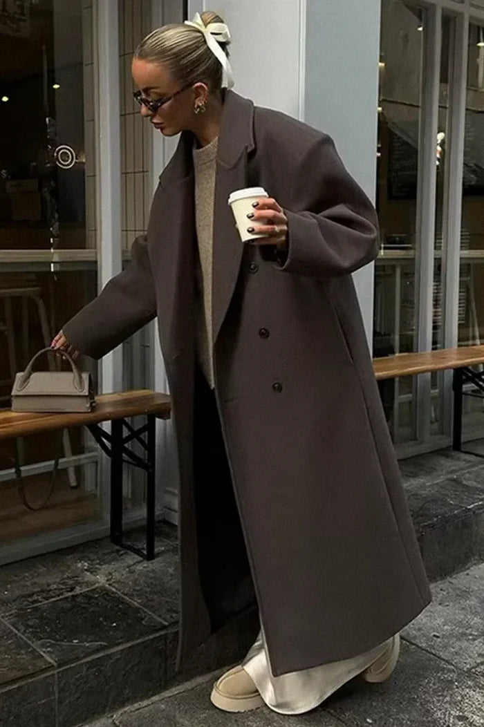 Wool Blend Long Coat
