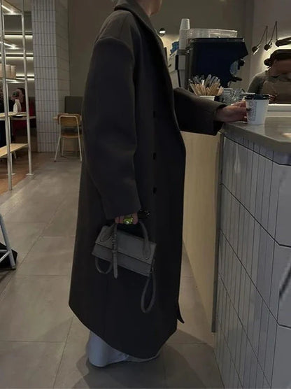 Wool Blend Long Coat