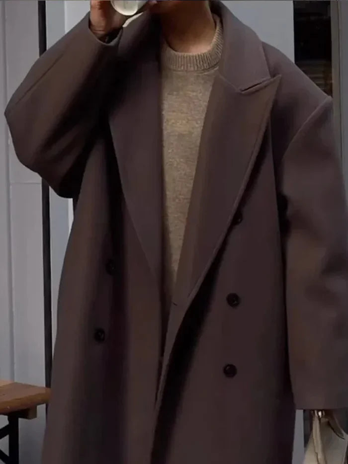 Wool Blend Long Coat